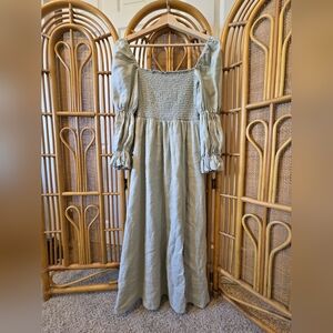 Reformation Linen Hyland Dress Dried Herbs